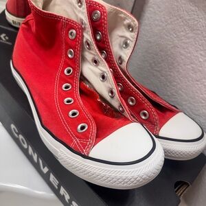 Converse Red Canvas High-Top Sneakers